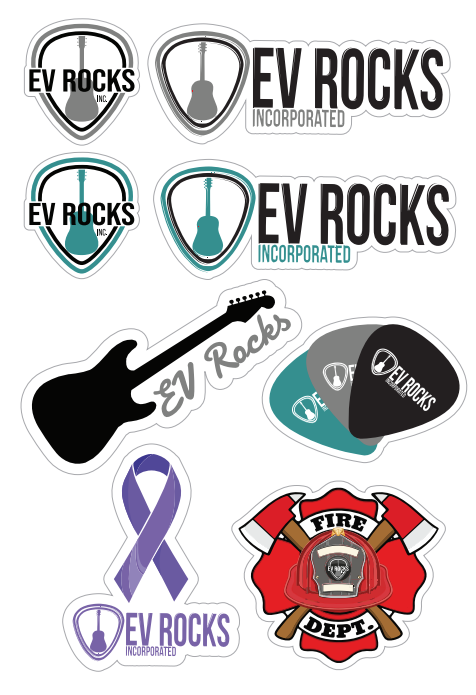EV Rocks Sticker Sheet